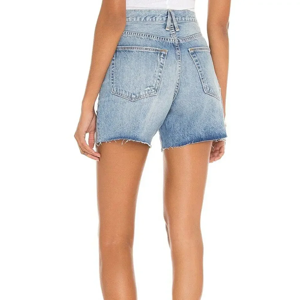 SLVRLAKE Dakota High Rise Relaxed Cut Off Denim Shorts - Picture 3 of 11